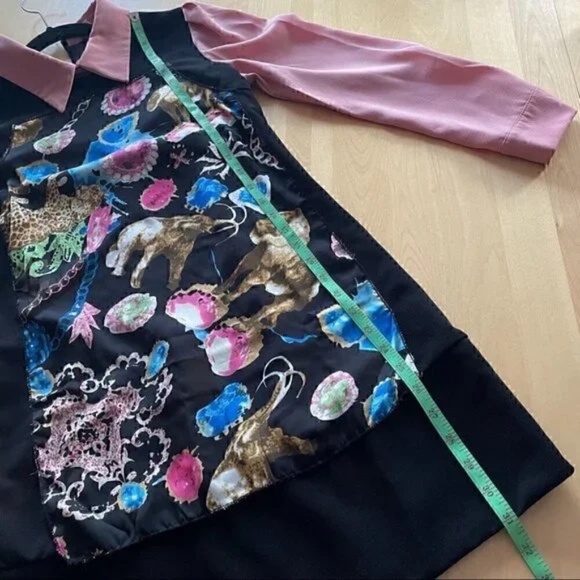 Victoria by Victoria Beckham Colour Block With Silk Overlay Shift Dress,… - Picture 13 of 15